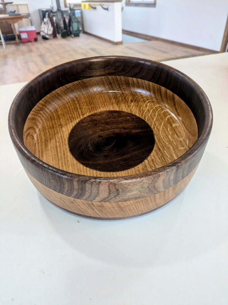 Walnut Oak Fruit Bowl